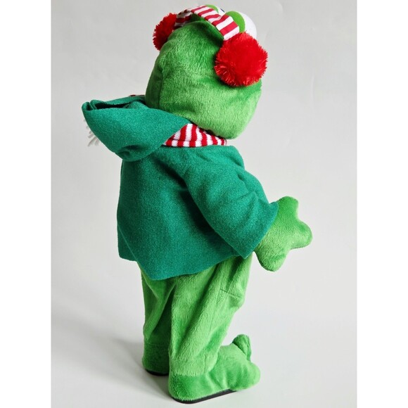 Gemmy Christmas Frog Animated Plush Toy Dancing Singing Apple Bottom Jeans - Picture 5 of 14